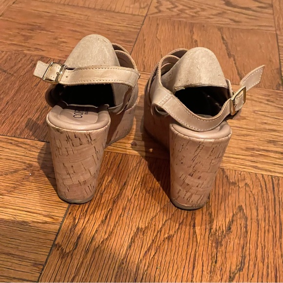 Cordani Slingback Wedge Leather Cork Platform Sandal, Size 40, GUC, “Julia” - Picture 4 of 15
